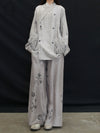 Mutedance 25 Spring/Summer Silk Linen Loose Trousers Series MD-MD25SS81-GREY MD25SS77